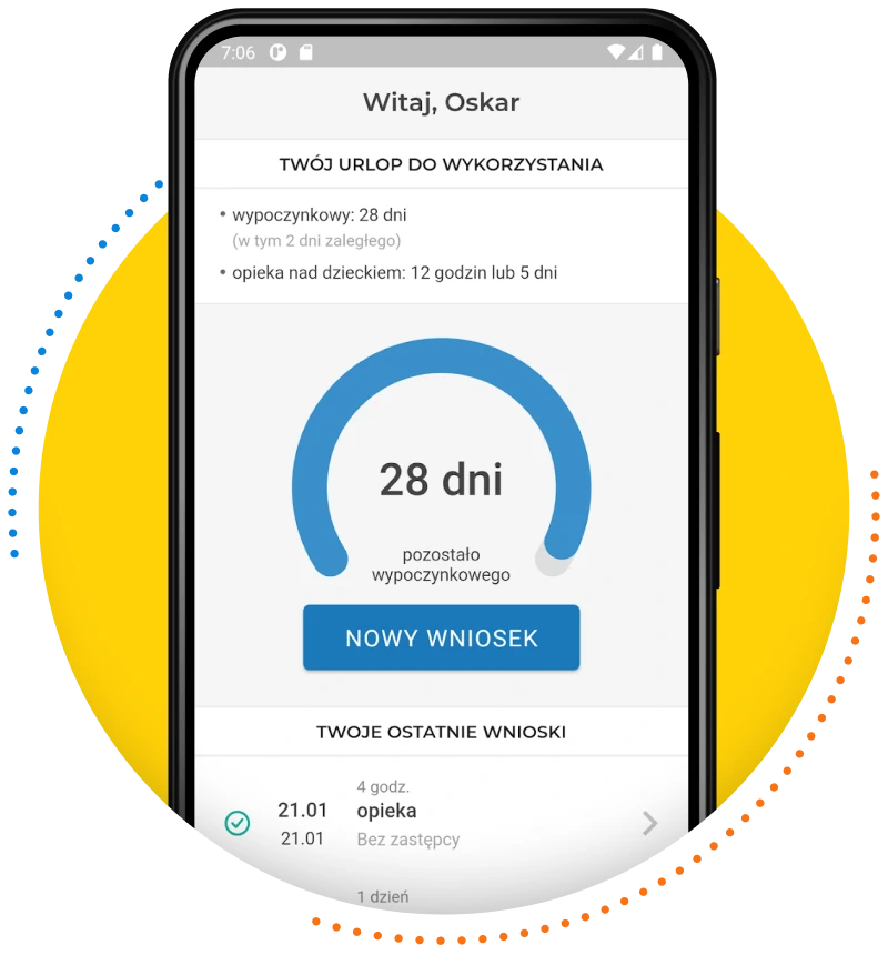 Aplikacja mobilna jestUrlop