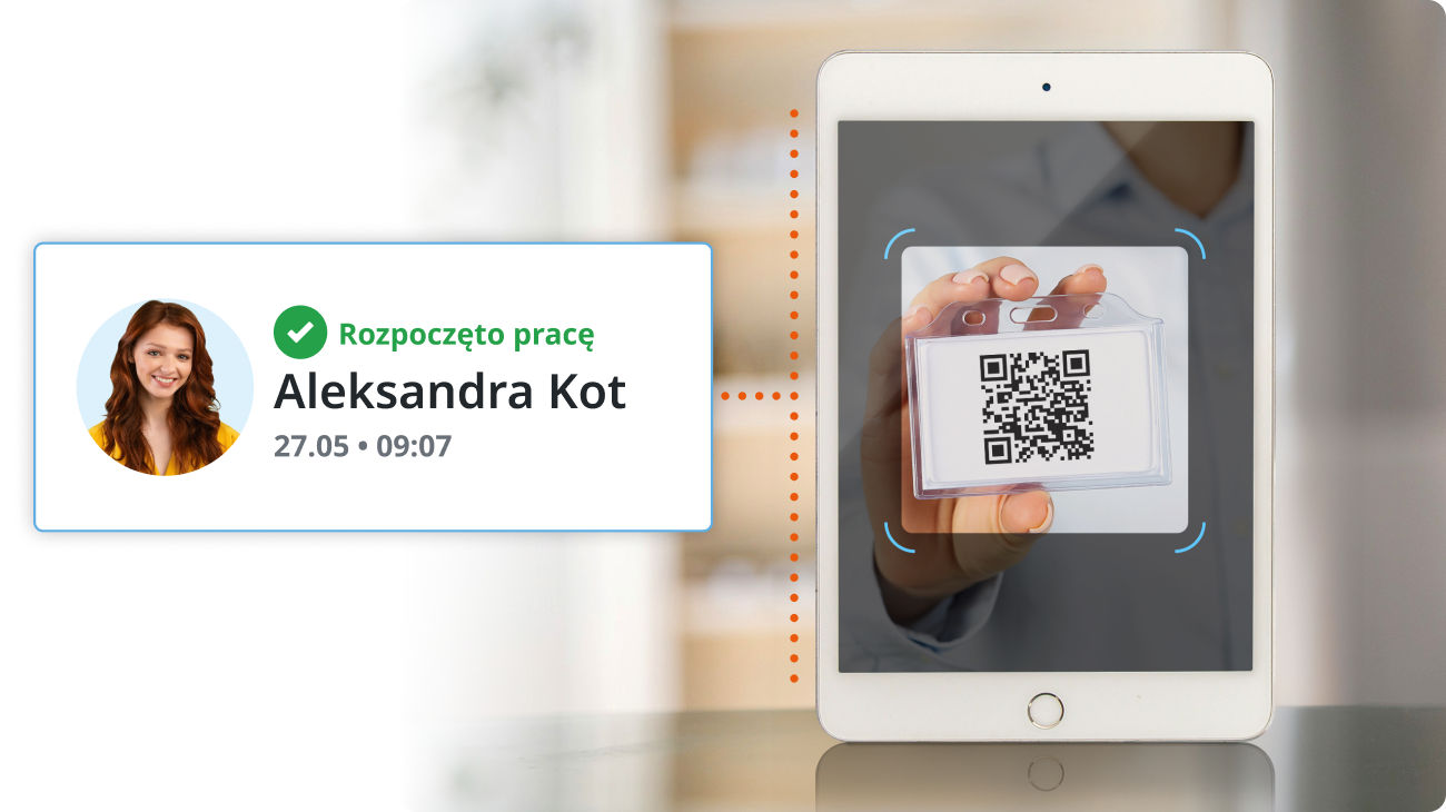 Automatyczna rejestracja czasu pracy z indywidualnym kodem QR