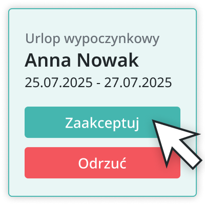 Akceptacja wniosków krok 1